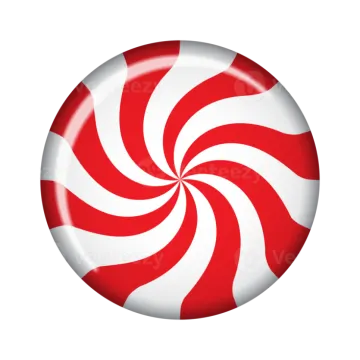 a red and white pepper pepper candy button