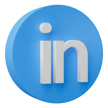 a blue linked icon on a white background