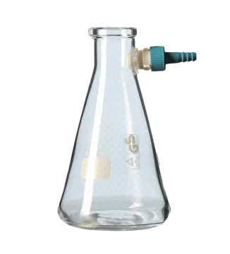 a glass flo bottle with a blue cap