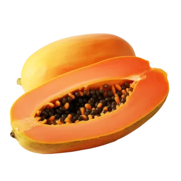 A close up of a papa with seeds