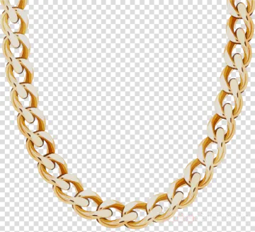 a gold necklace on a transparent background