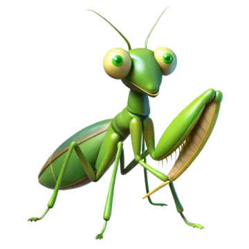 an illustration of a praying mantis