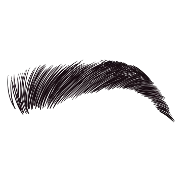 a black and white drawing of a eyebrow