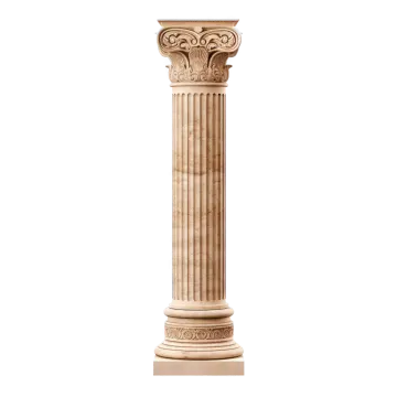 a marble column on a white background