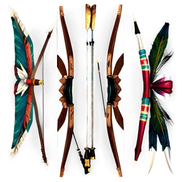 three arrows with feathers on them