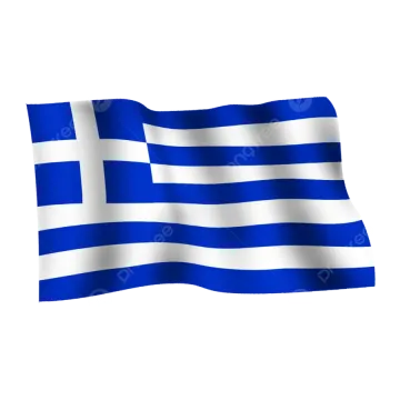 a greek flag waving on a white background