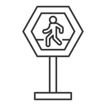 a black and white illustration of a stop sign