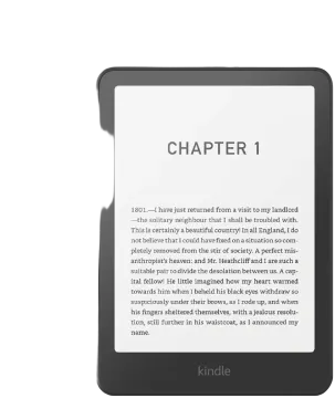 the kindle e - reader is shown on a white background