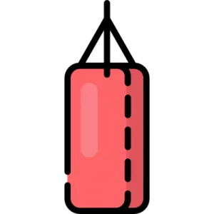 a red boxing bag