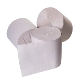 a roll of toilet paper on a white background