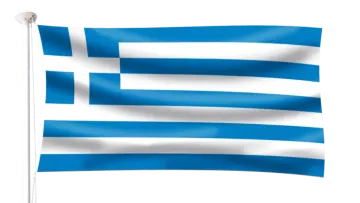 the flag of greece on a white background