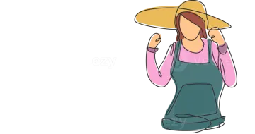 a woman wearing a straw hat and holding a string
