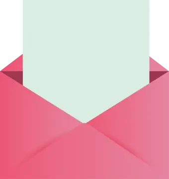 an open envelope with a blank paper inside