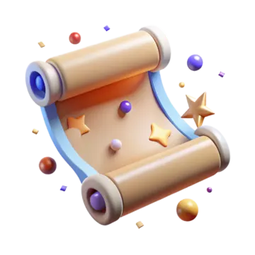 an image of a roll of paper with stars on it