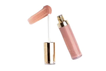 a bottle of liquid lipstick with a gold cap