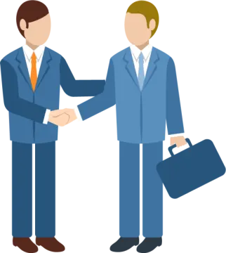 two businessmen shaking hands