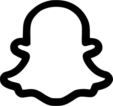 a black and white snap icon