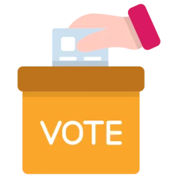a hand putting voting paper into a ballot box