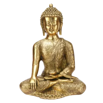 a gold buddha statue