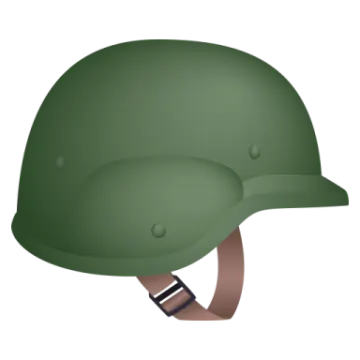 a green helmet on a white background