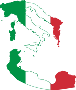 a map of the country of italy