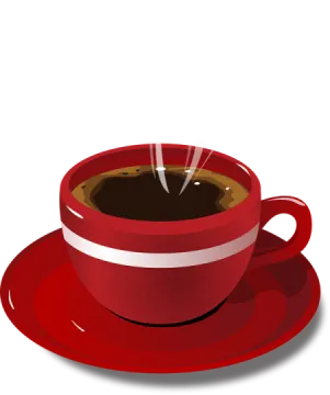 a cup of coffee on a saucer