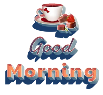 a cup and saucer with the words good morning