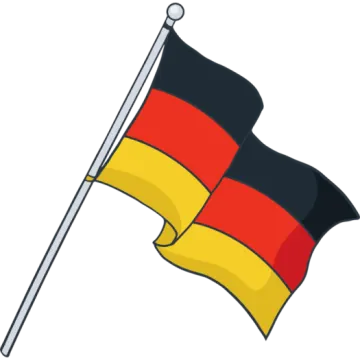 a german flag on a pole
