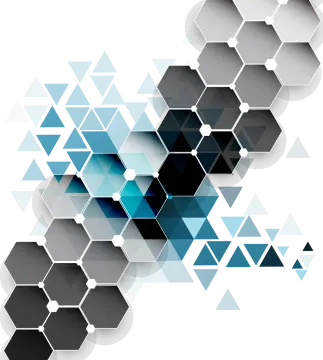 a blue and black abstract background with triangles