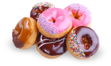 a pile of donuts