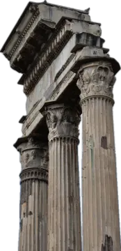 the columns of the temple
