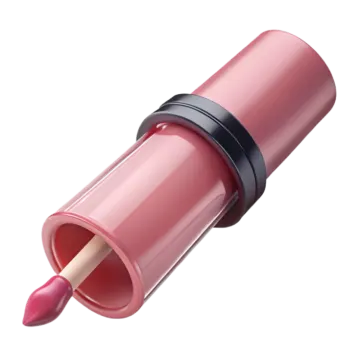 a pink lipstick with a black cap