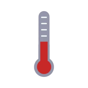 a thermometer icon on a white background