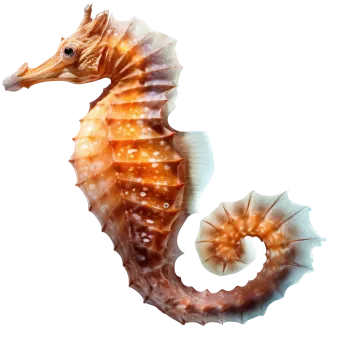 a close up of a sea horse