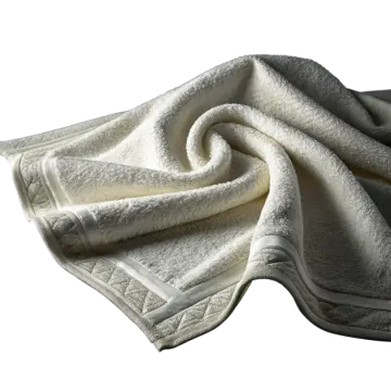 a white towel on top of a black towel