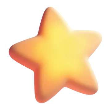 a yellow star on a white background