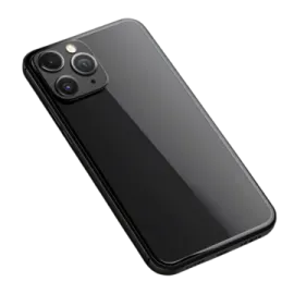 the back of a black iphone case