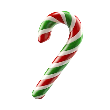 a candy cane on a white background