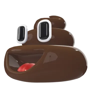 a chocolate bear with two eyes and one nose