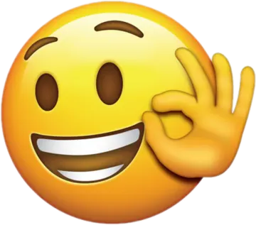 a smiley face with one hand up in the air