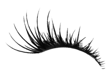 a black and white image of eyelashes