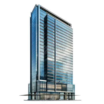 an architectural rendering of a modern office building
