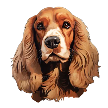 an illustration of a dog's face