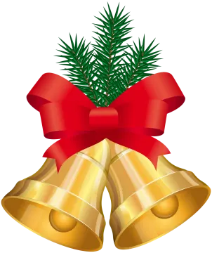 a christmas tree with bells and a red bow