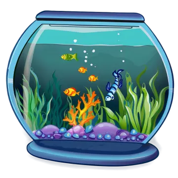 a fish in an aquarium