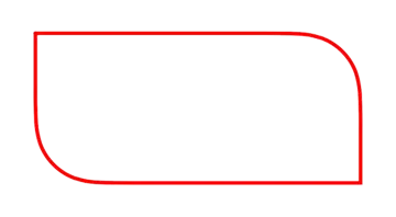 a red line on a white background
