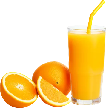 orange juice in a glass