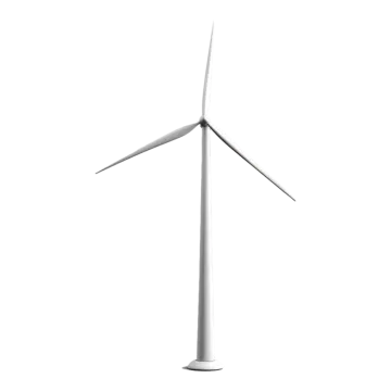 a wind turbine on a white background