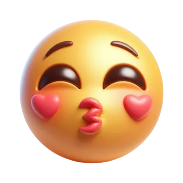 an image of a smiley face with hearts on it