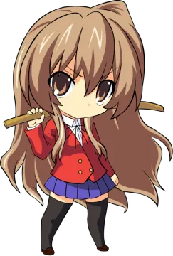 an anime girl with long hair and a red jacket